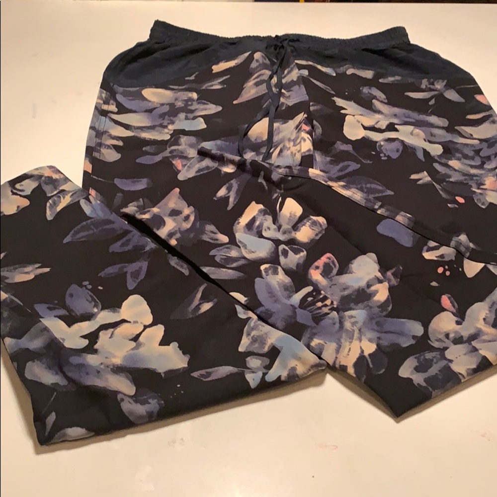 drawstring floral rebecca taylor track pants
